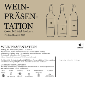 VDP.friends WeinTour - 10. April 2026 | Colombi. Freiburg